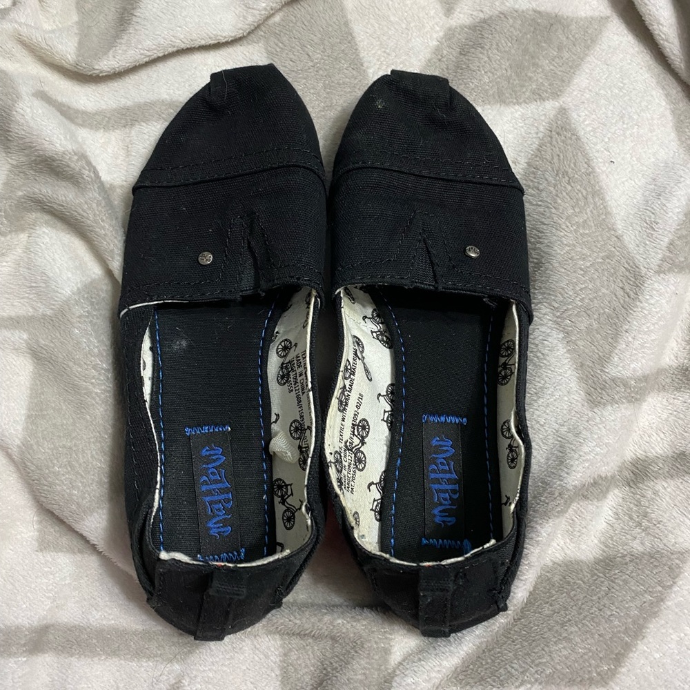 Black slide on shoes